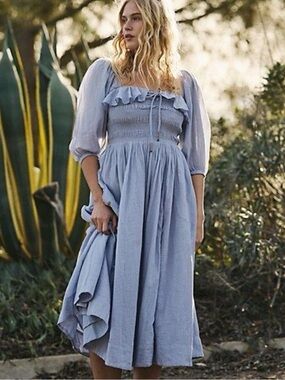 free people aelia midi dress Free People Free-est Fp Beach Aelia Drop-Waist Midi Dress White Chocolate Couture